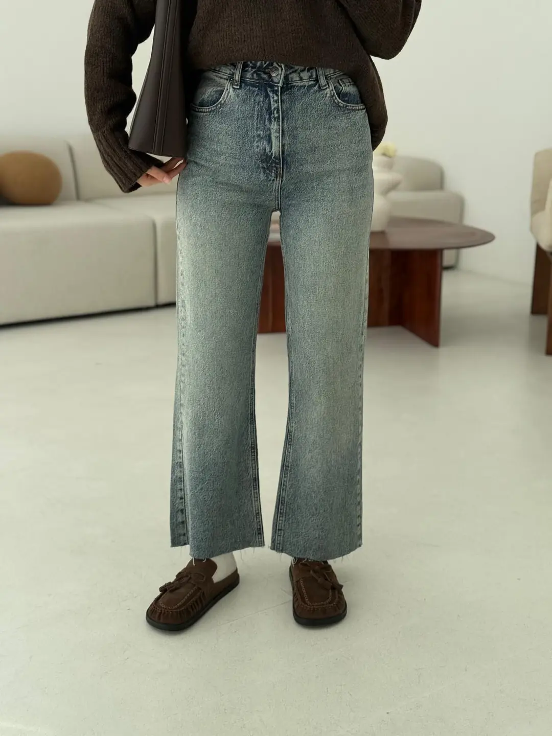 Premium Paçası Kesik Hafif İspanyol Jean 276 - Görsel 4