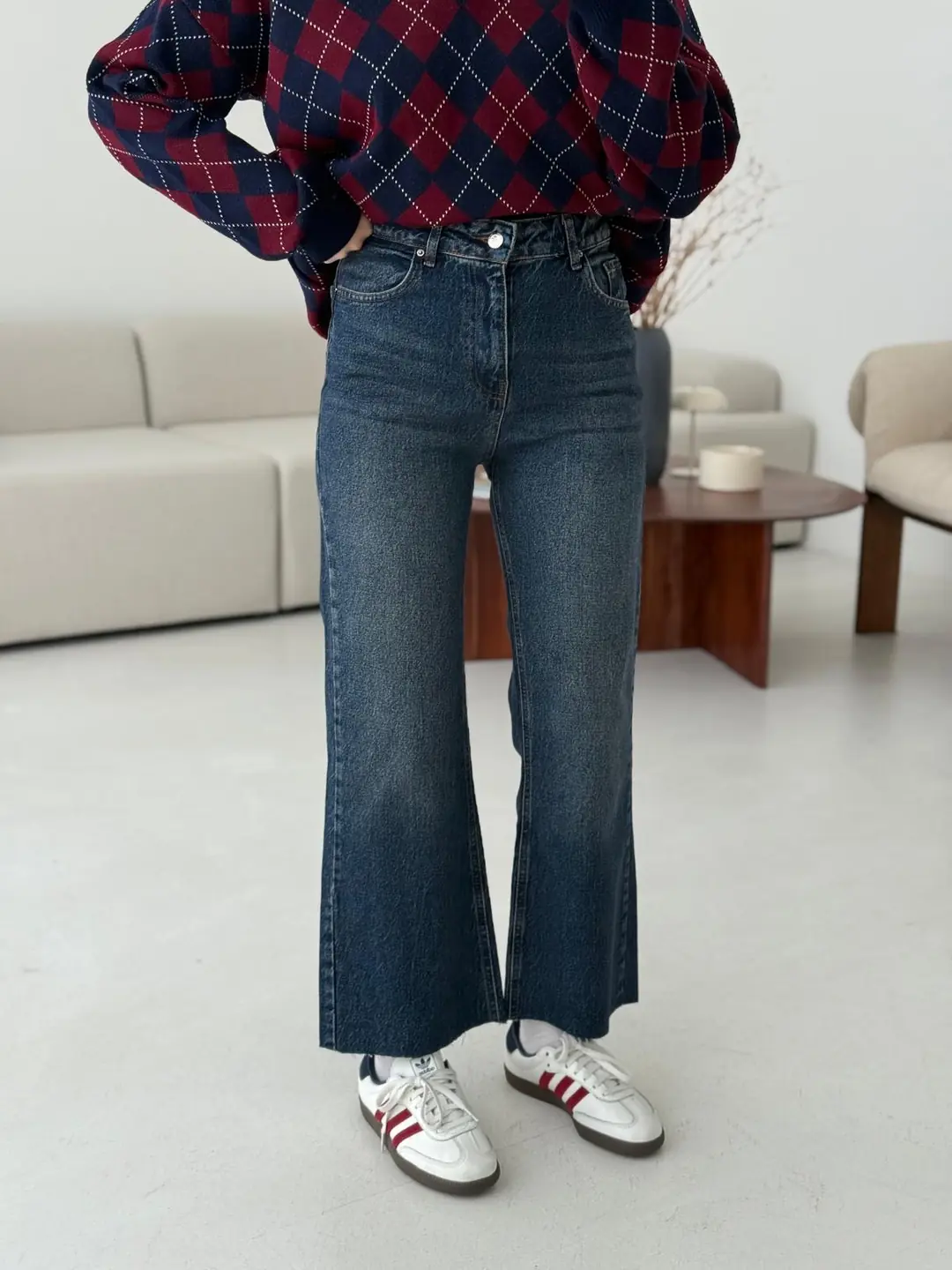 Premium Paçası Kesik Hafif İspanyol Jean R249 - Görsel 3