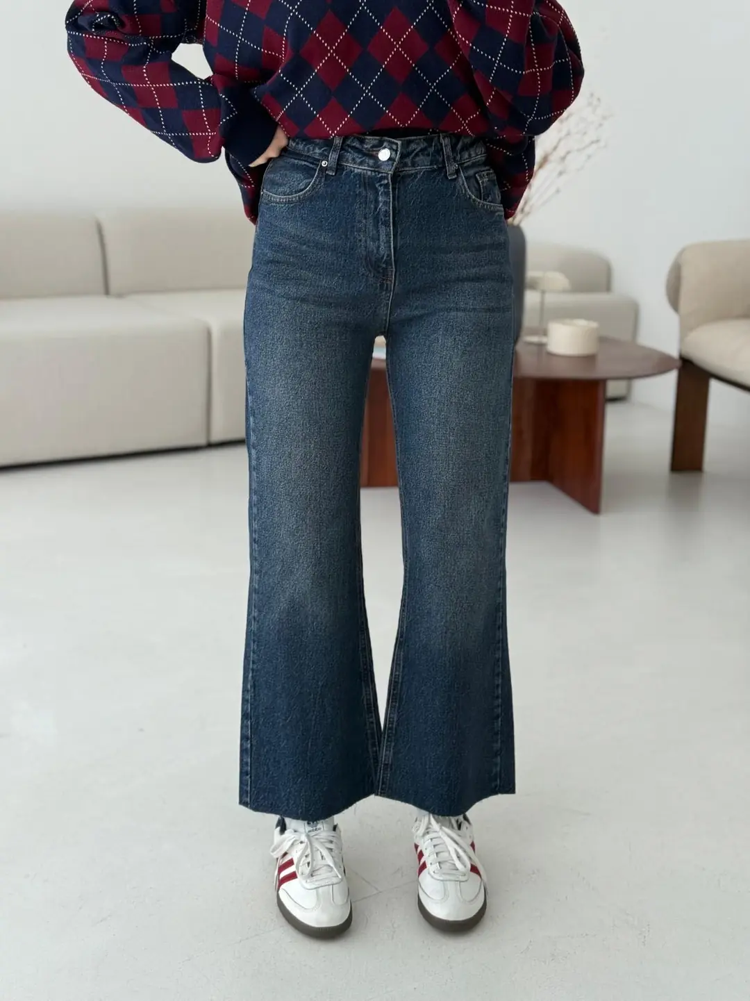 Premium Paçası Kesik Hafif İspanyol Jean R249 - Görsel 4