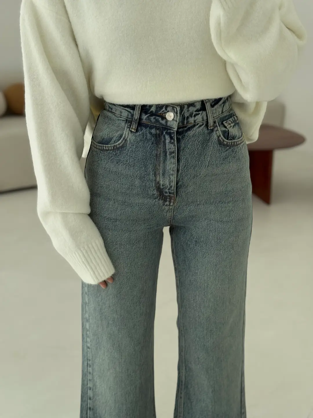 Premium Paçası Kesik Hafif İspanyol Jean R276 - Görsel 24