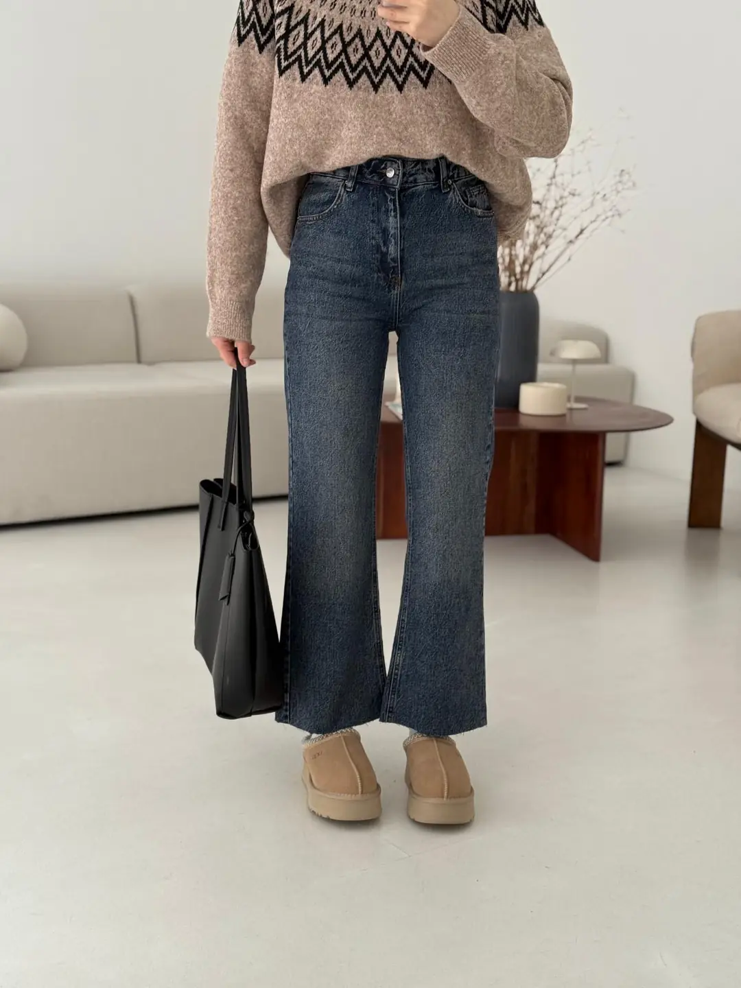 Premium Paçası Kesik Hafif İspanyol Jean R449 - Görsel 3