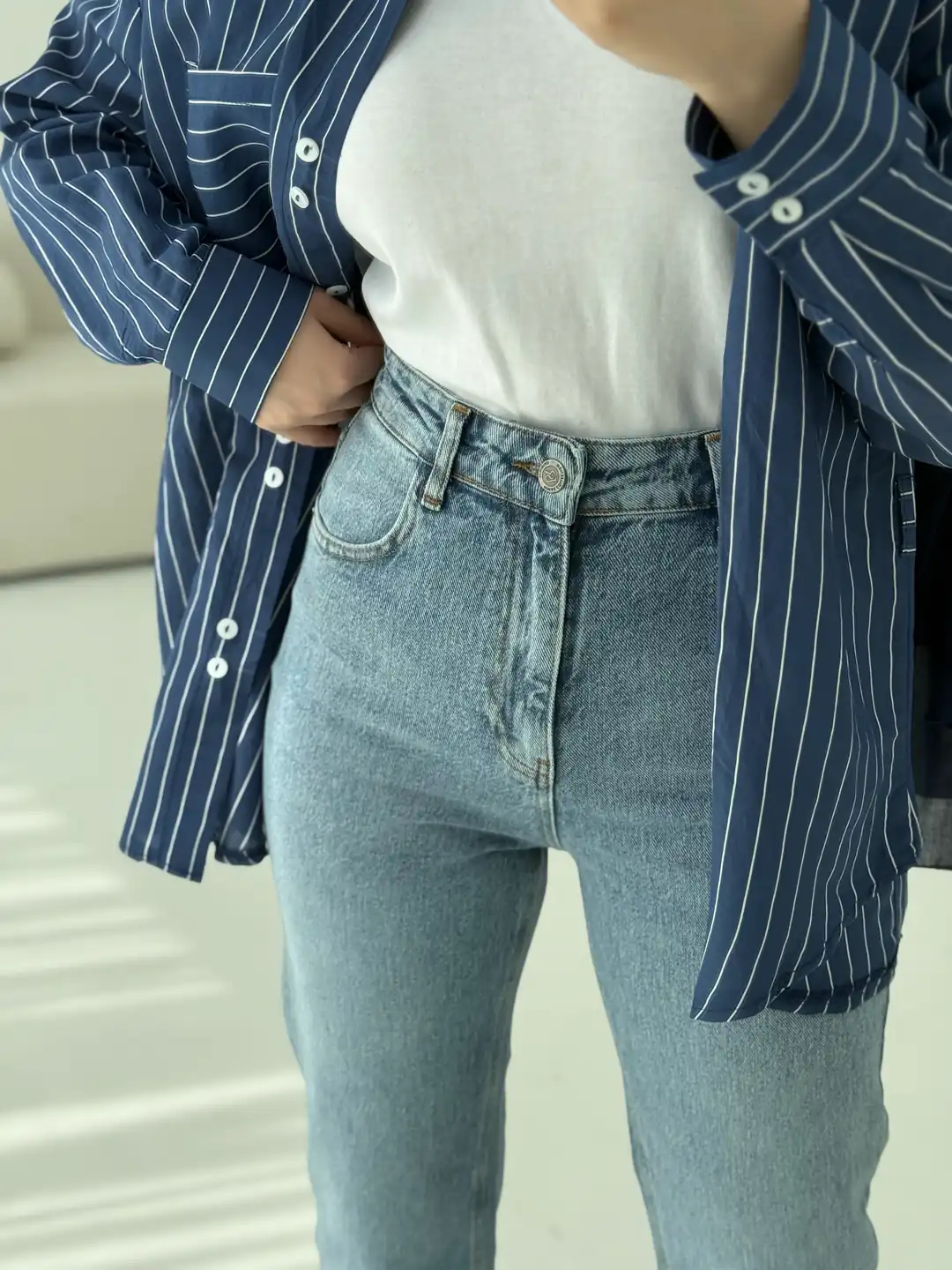 Premium Paçası Kesik Jean 224 - Görsel 4