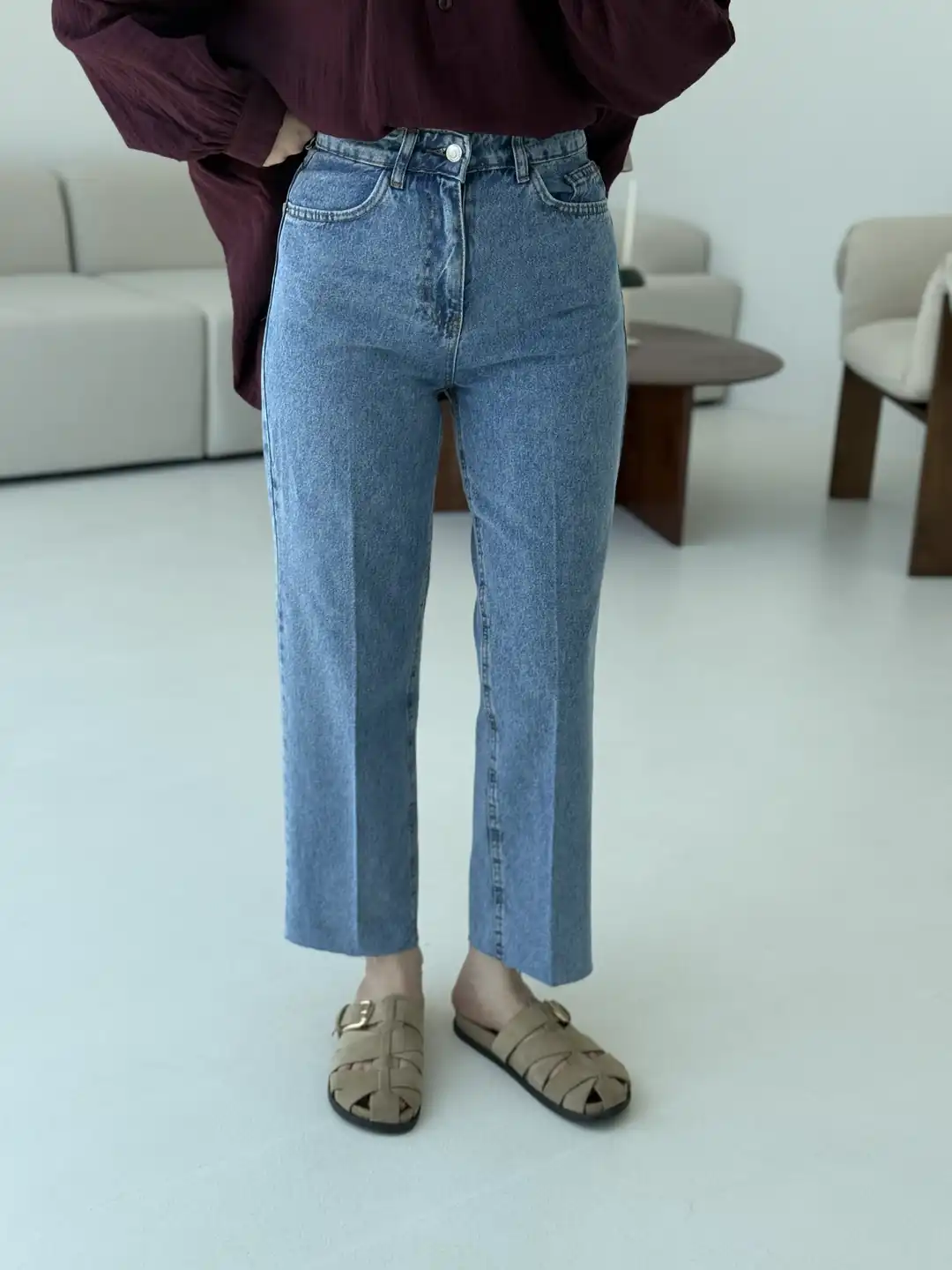 Premium Paçası Kesik Jean R79 - Görsel 3