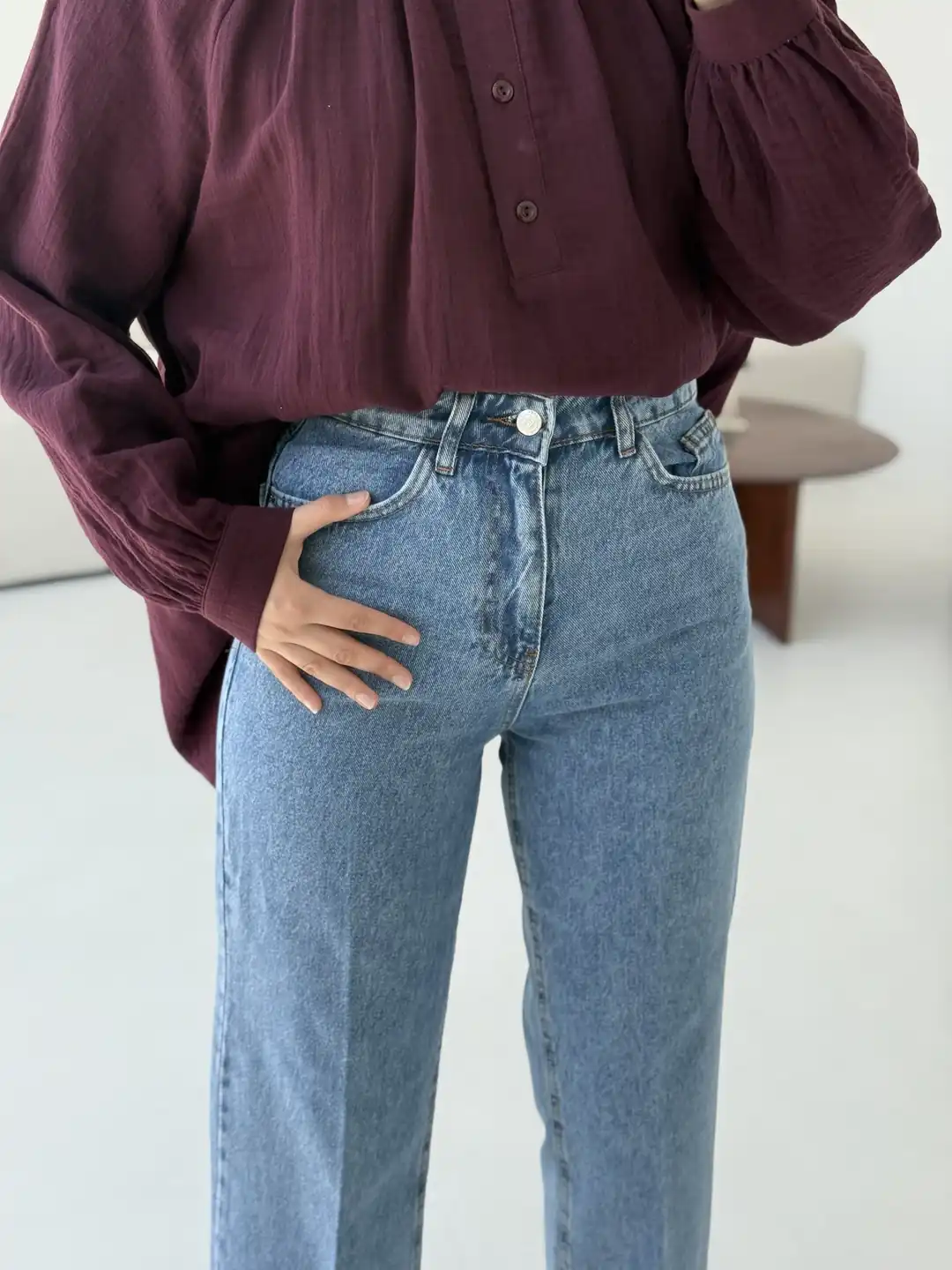 Premium Paçası Kesik Jean R79 - Görsel 4