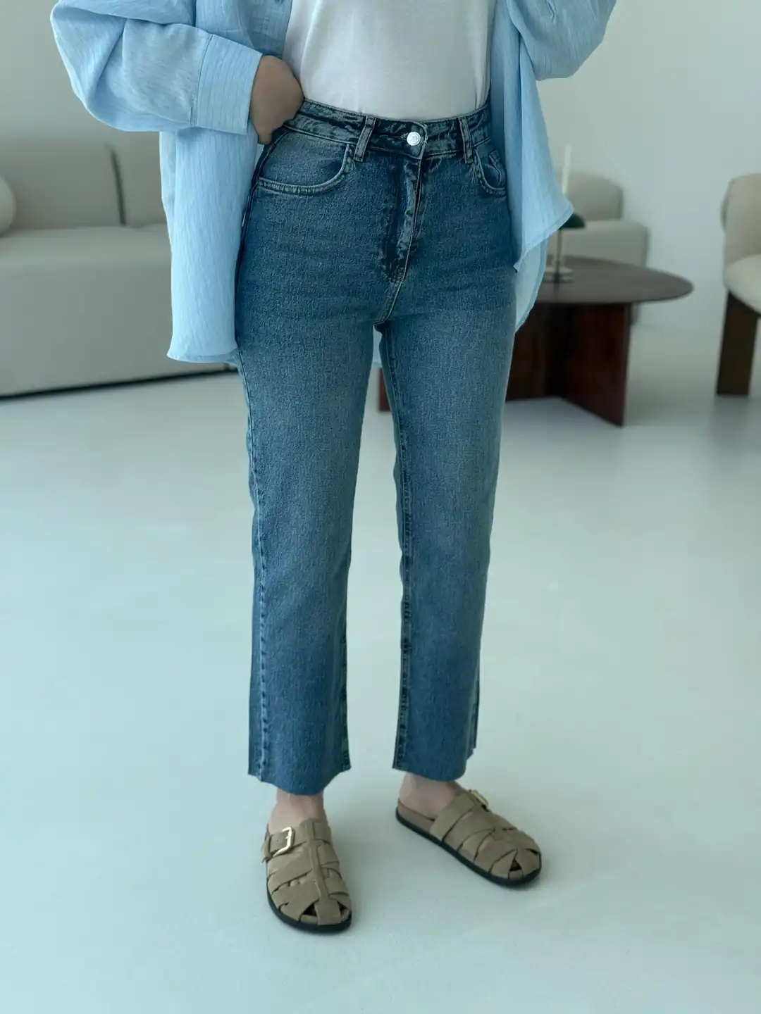 Premium Paçası Kesik Jean R91