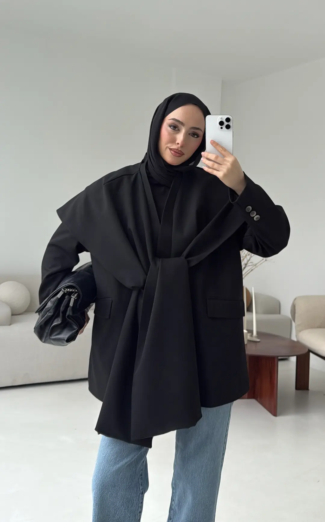 Premıum Seyyar Atkılı Ceket Siyah