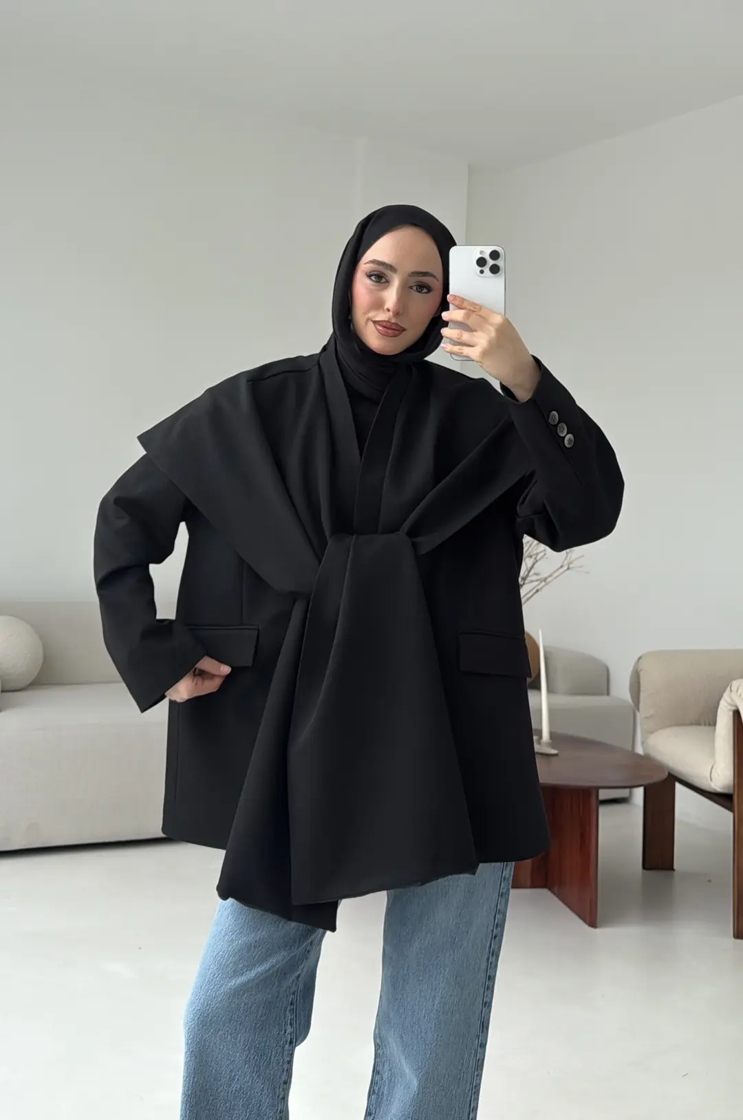 Premıum Seyyar Atkılı Ceket Siyah - Görsel 6