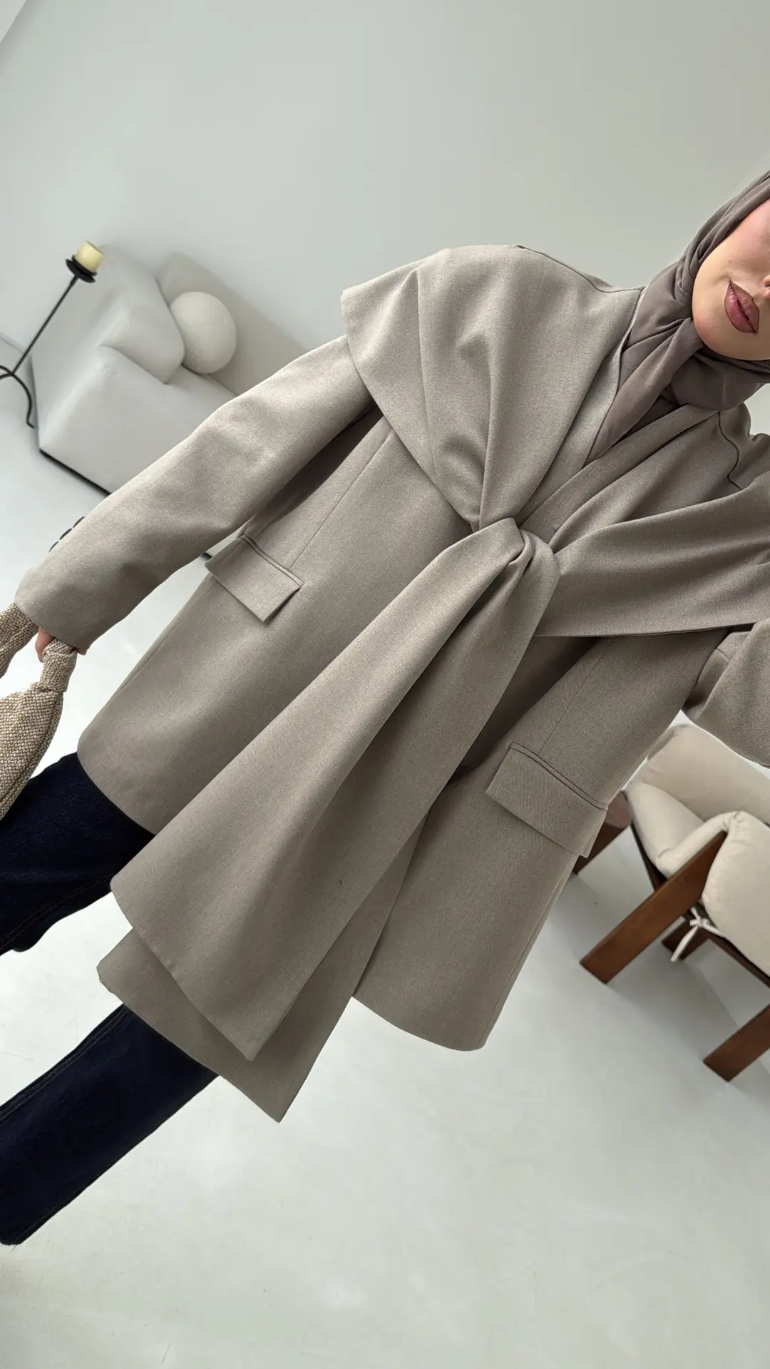 Premıum Seyyar Atkılı Ceket Vizon - Görsel 5