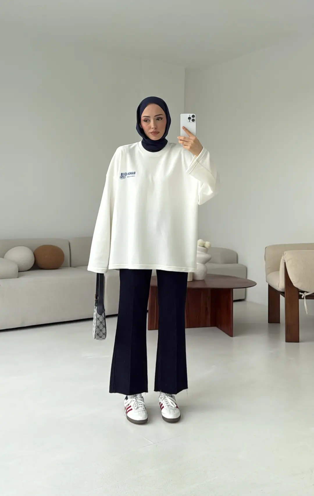 Ramen Baskılı Sweat Beyaz - Görsel 2