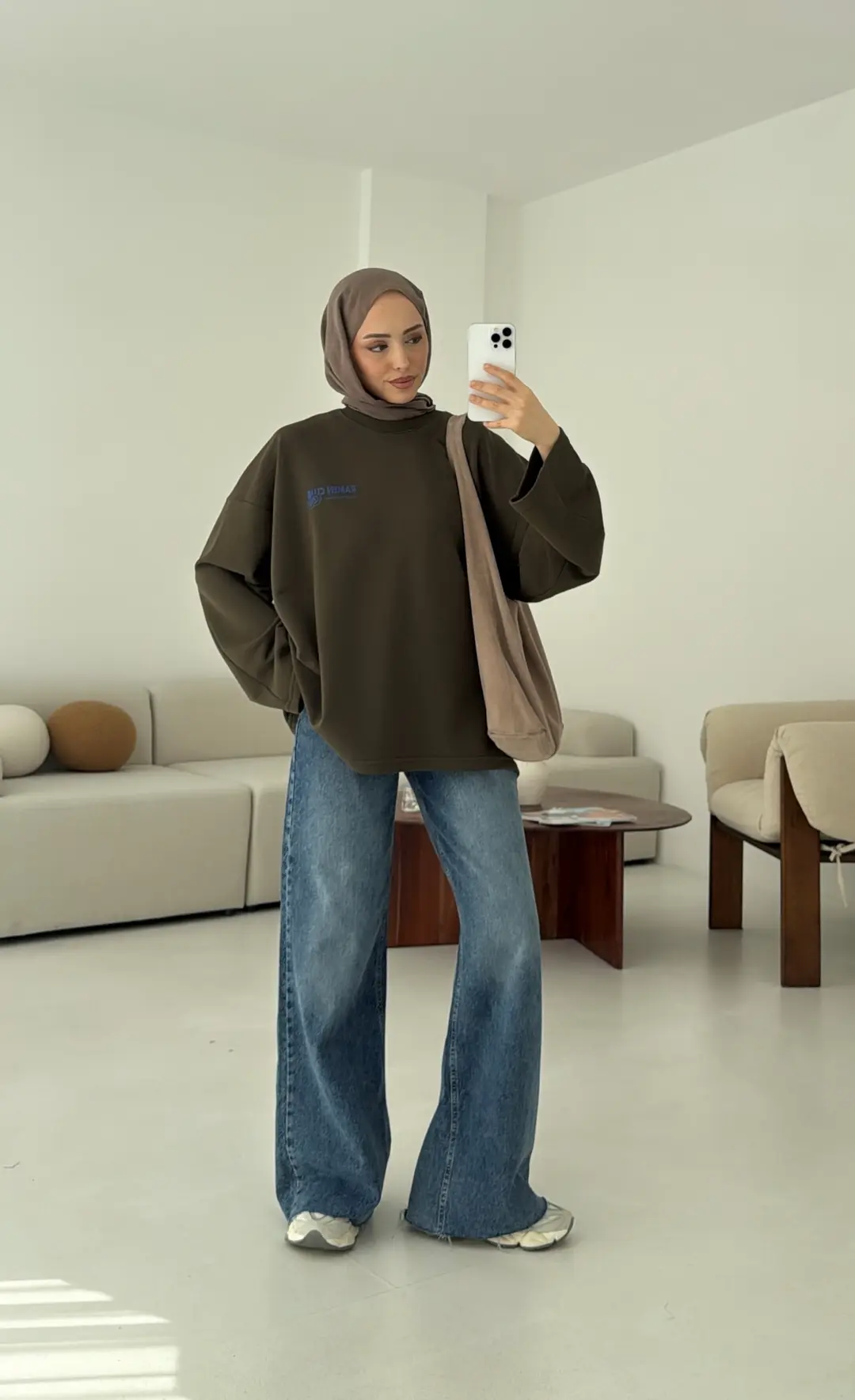 Ramen Baskılı Sweat Haki - Görsel 3