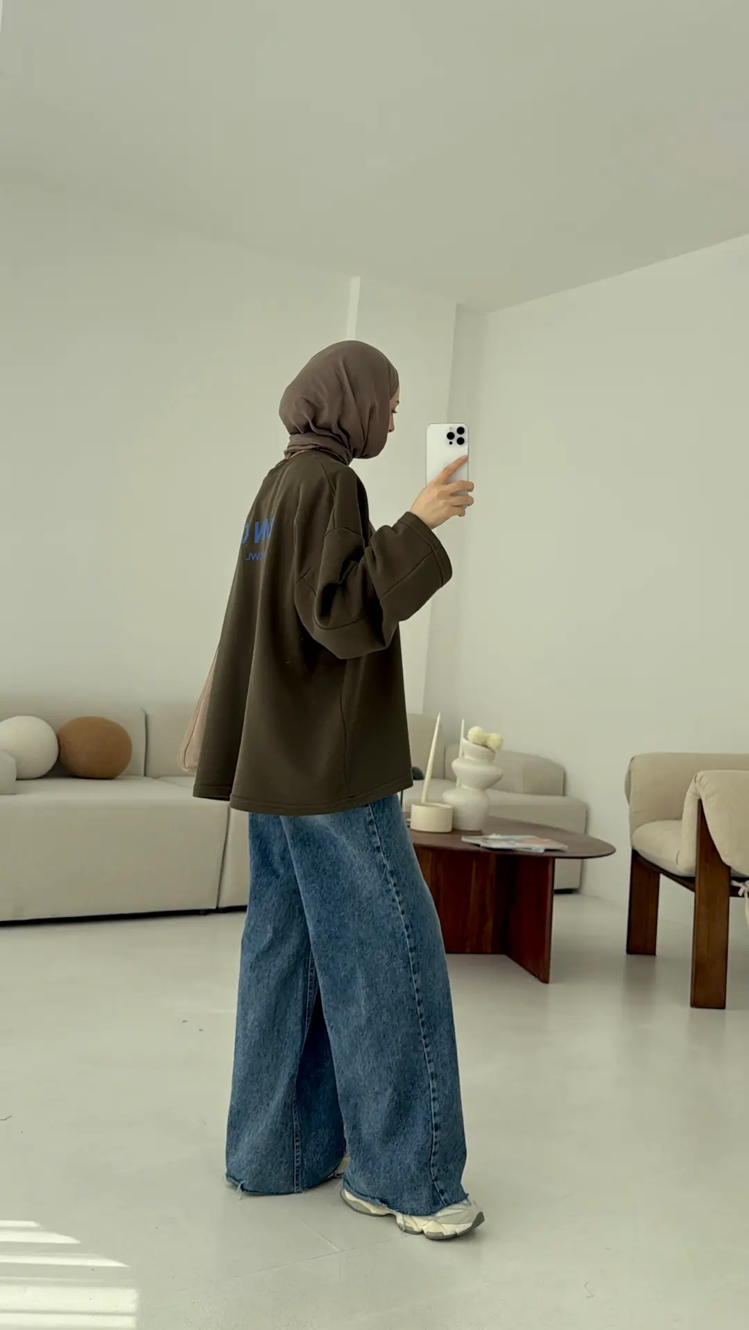 Ramen Baskılı Sweat Haki - Görsel 5