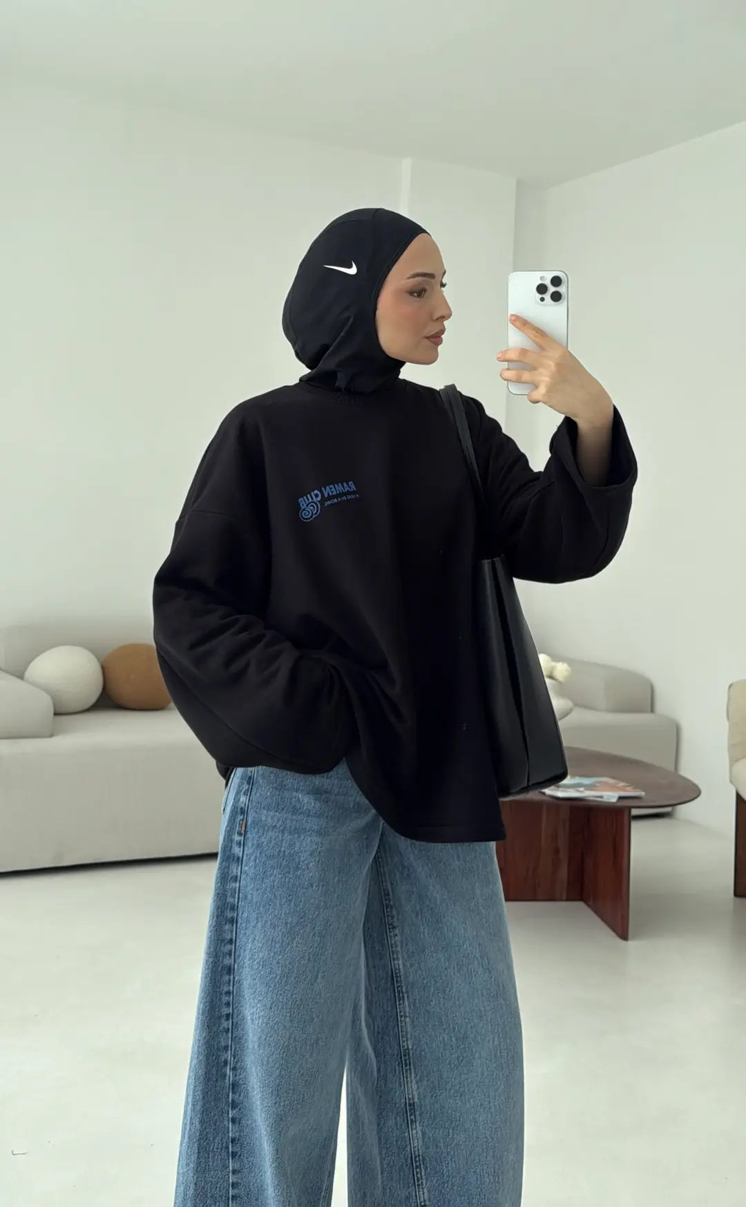 Ramen Baskılı Sweat Siyah - Görsel 8