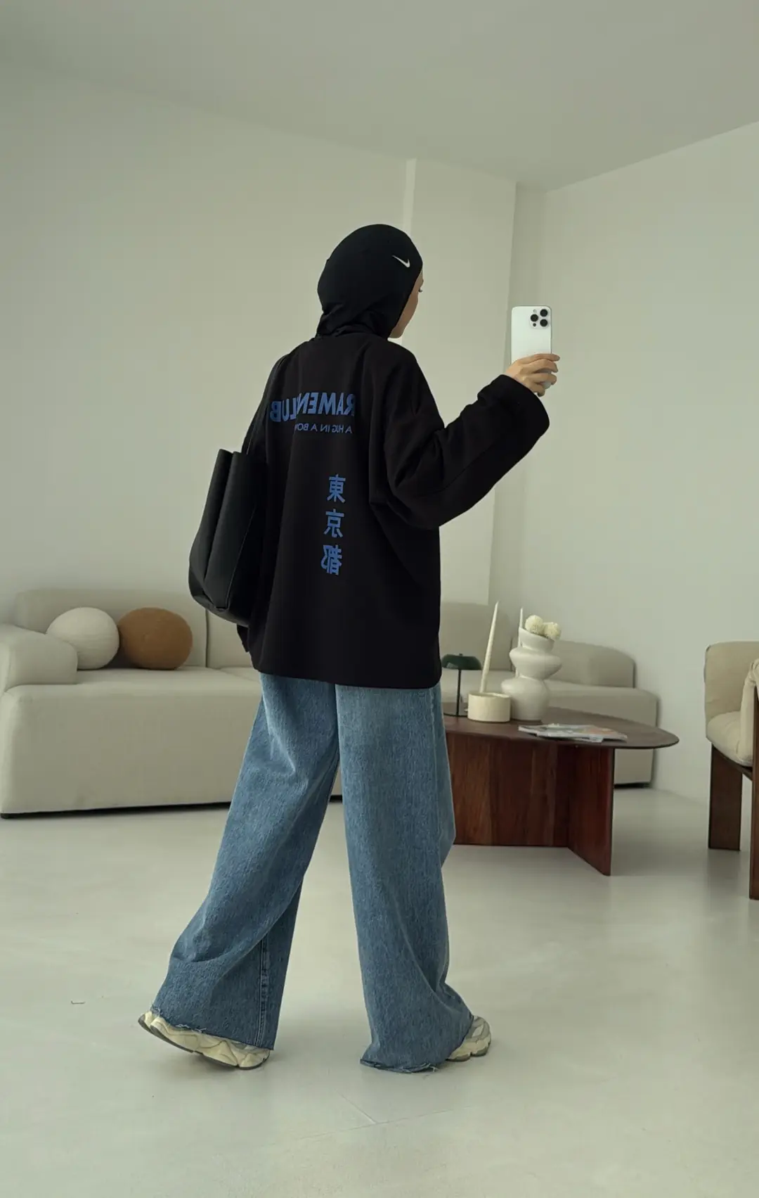 Ramen Baskılı Sweat Siyah - Görsel 9