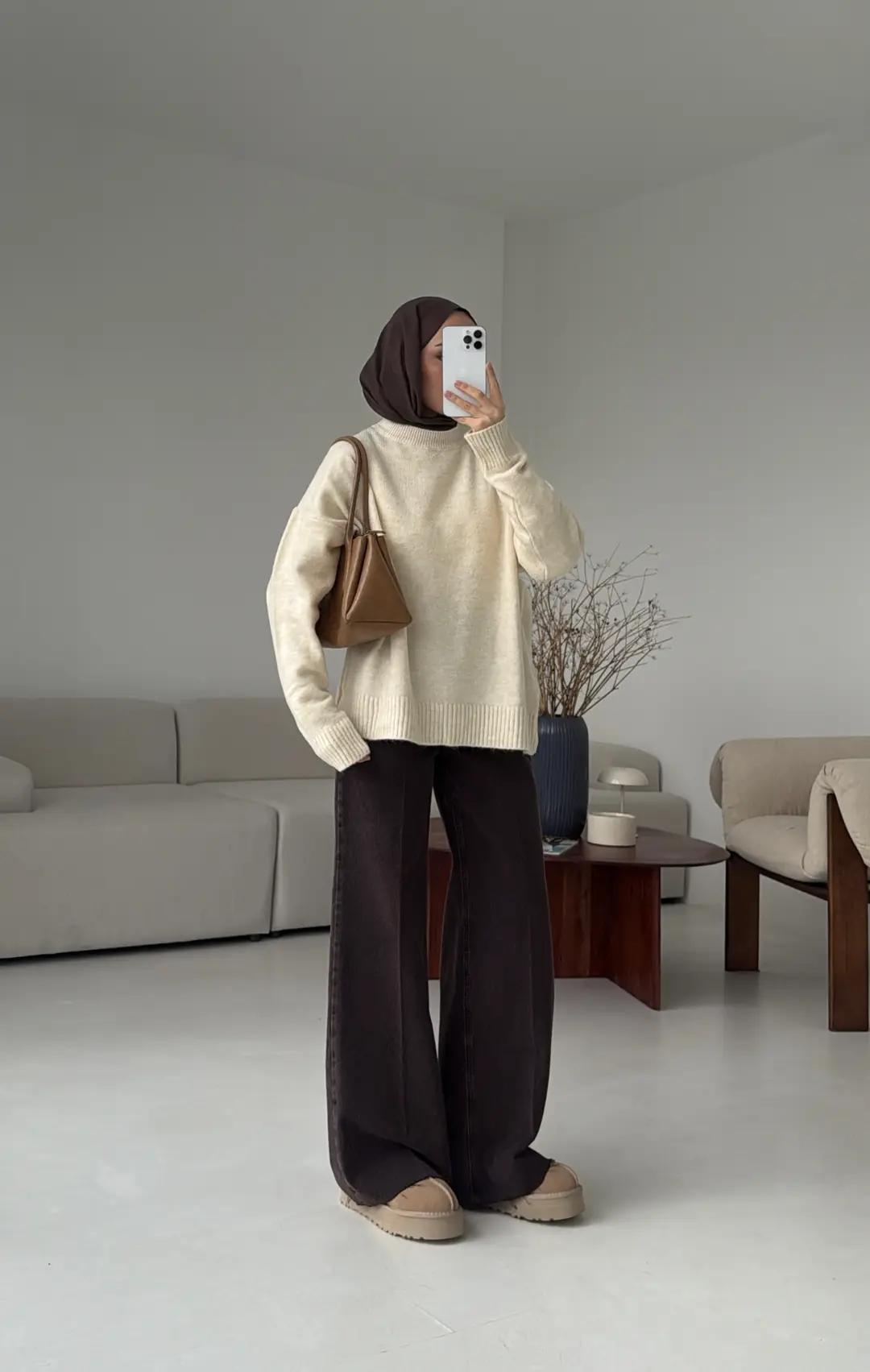 Reglan Kol Triko Kazak Krem - Görsel 5