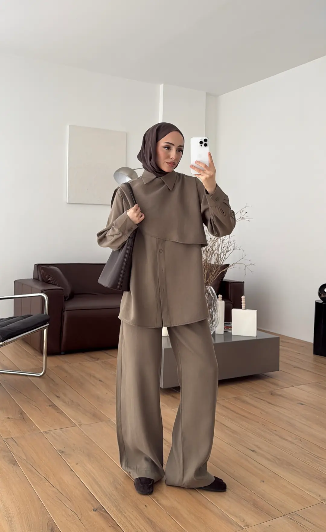 Şal Detay Takım Haki