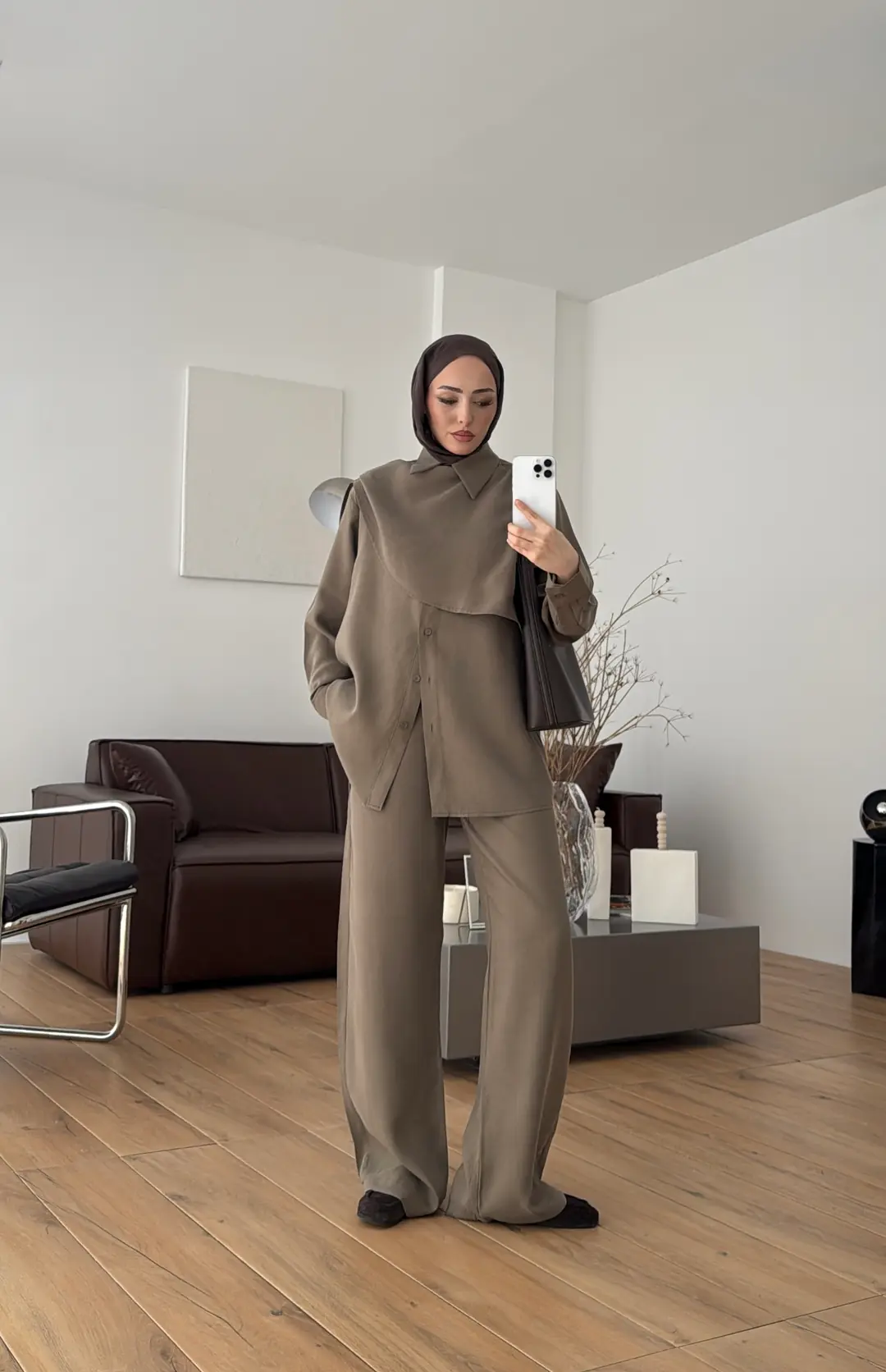 Şal Detay Takım Haki - Görsel 3