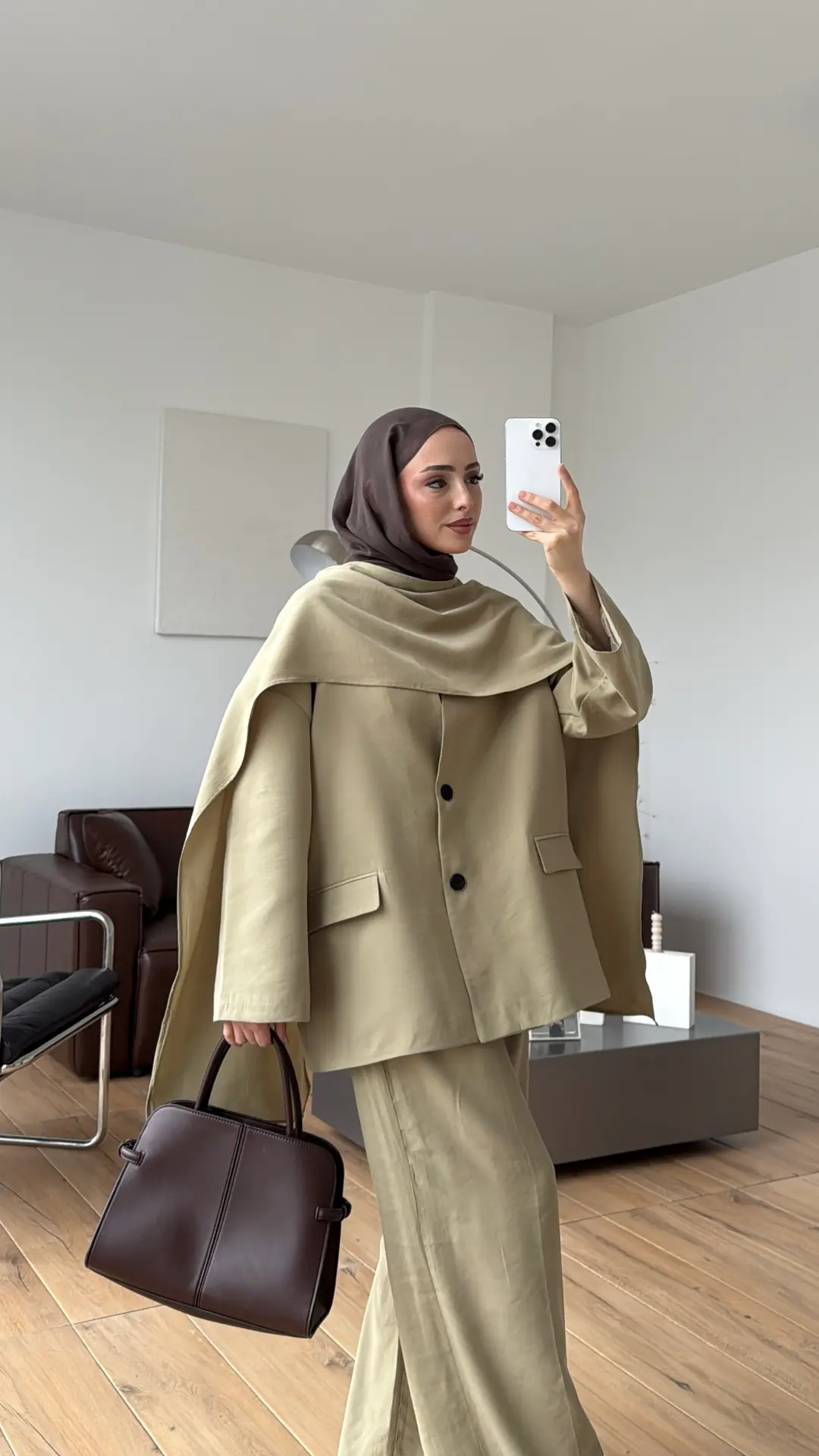 Şallı Biyeli Takım Yeşil - Görsel 2