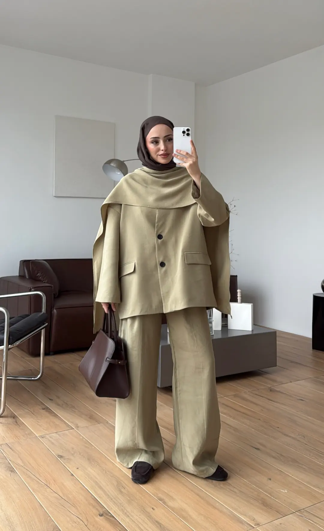 Şallı Biyeli Takım Yeşil - Görsel 4