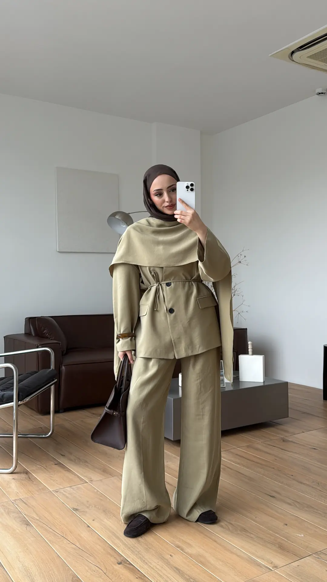 Şallı Biyeli Takım Yeşil - Görsel 6