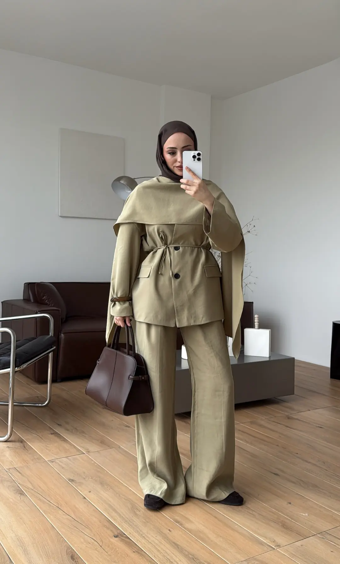 Şallı Biyeli Takım Yeşil - Görsel 7