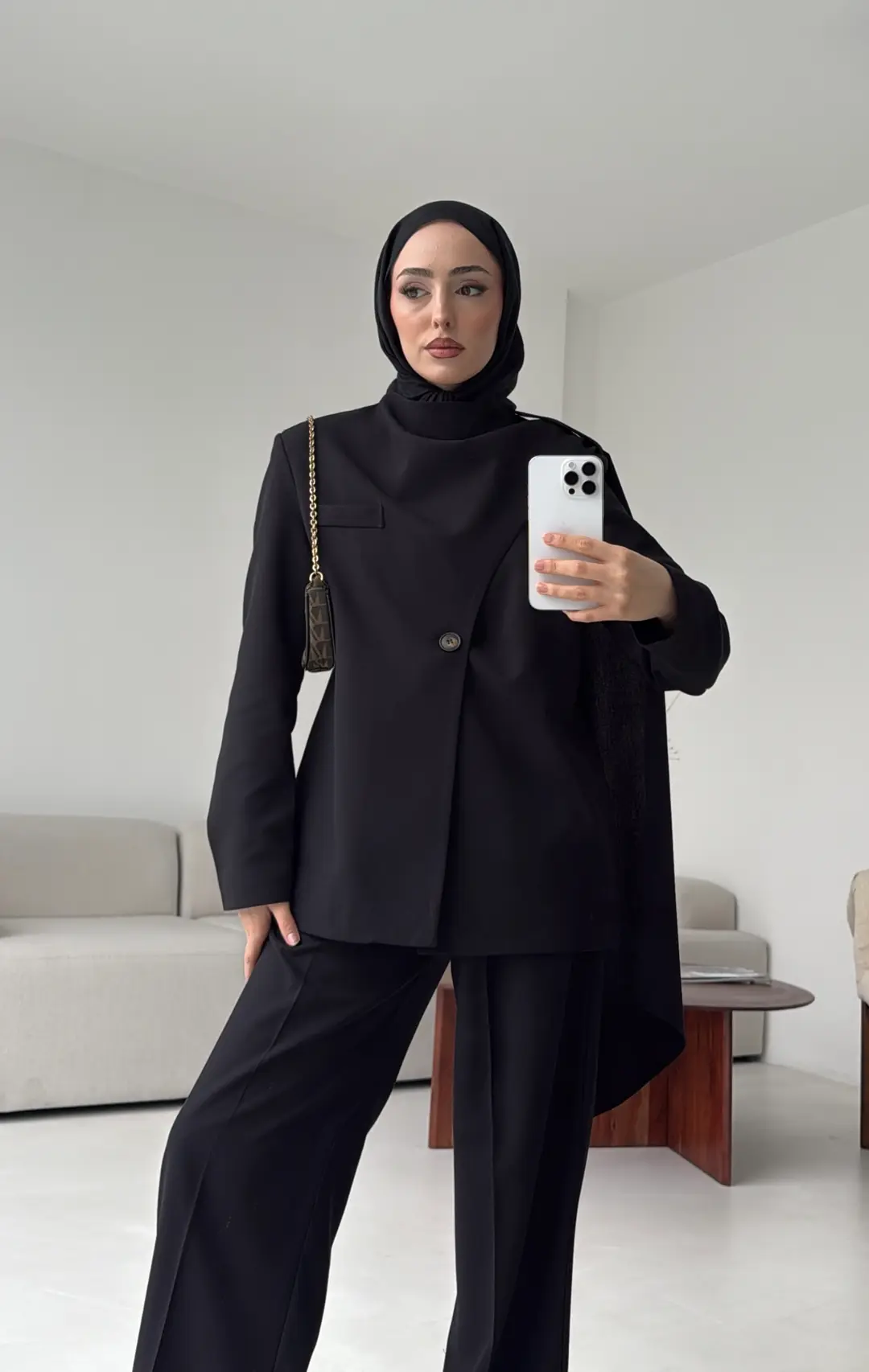 Şallı Ceket Takım Siyah - Görsel 3