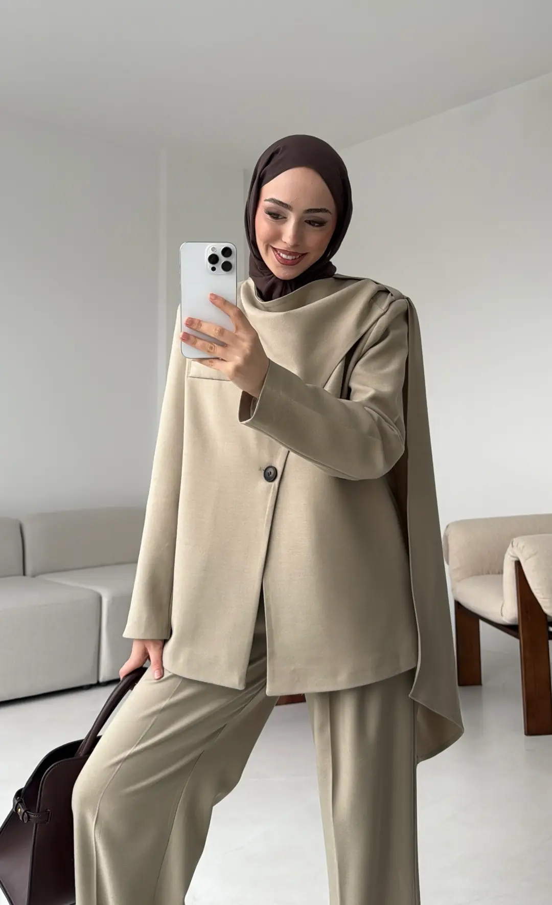 Şallı Ceket Takım Çağla - Görsel 2