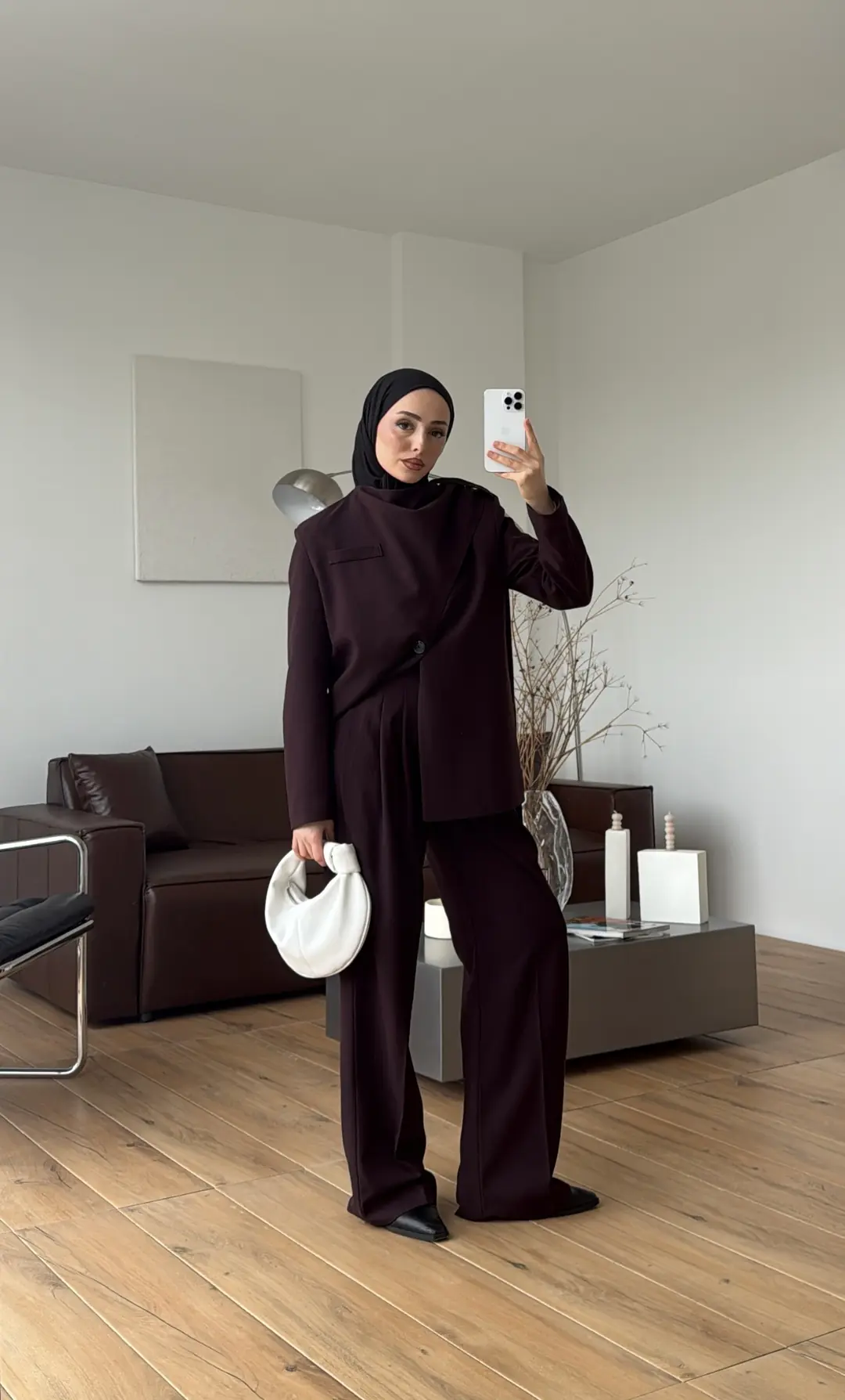 Şallı Ceket Takım Mürdüm - Görsel 7