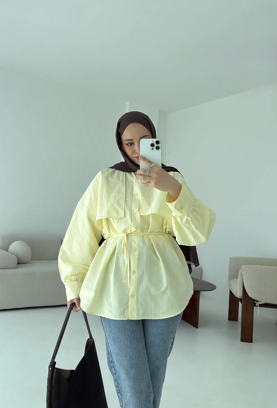 Sarı Bağlamalı Gömlek