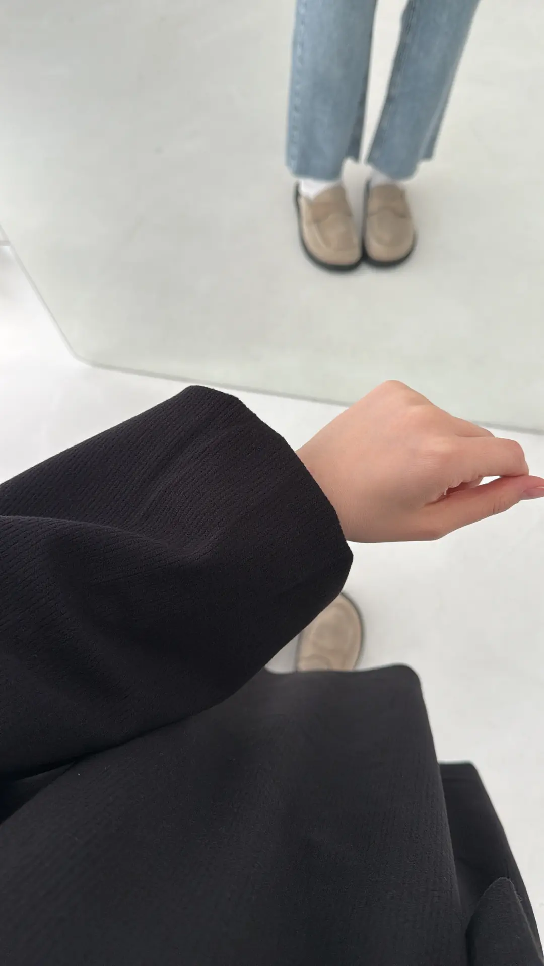 Selanik Balon Kol Bagcıklı Sweat Siyah - Görsel 2