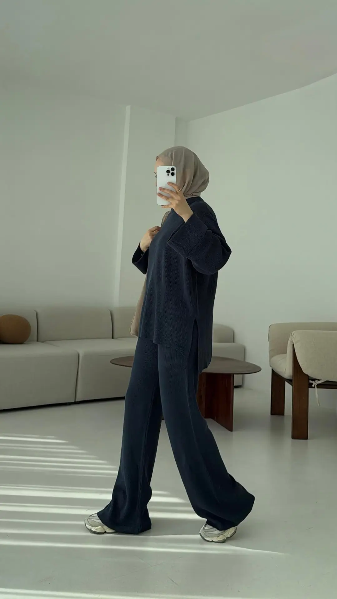 Selanik Triko Pantolon Takım Mavi - Görsel 5