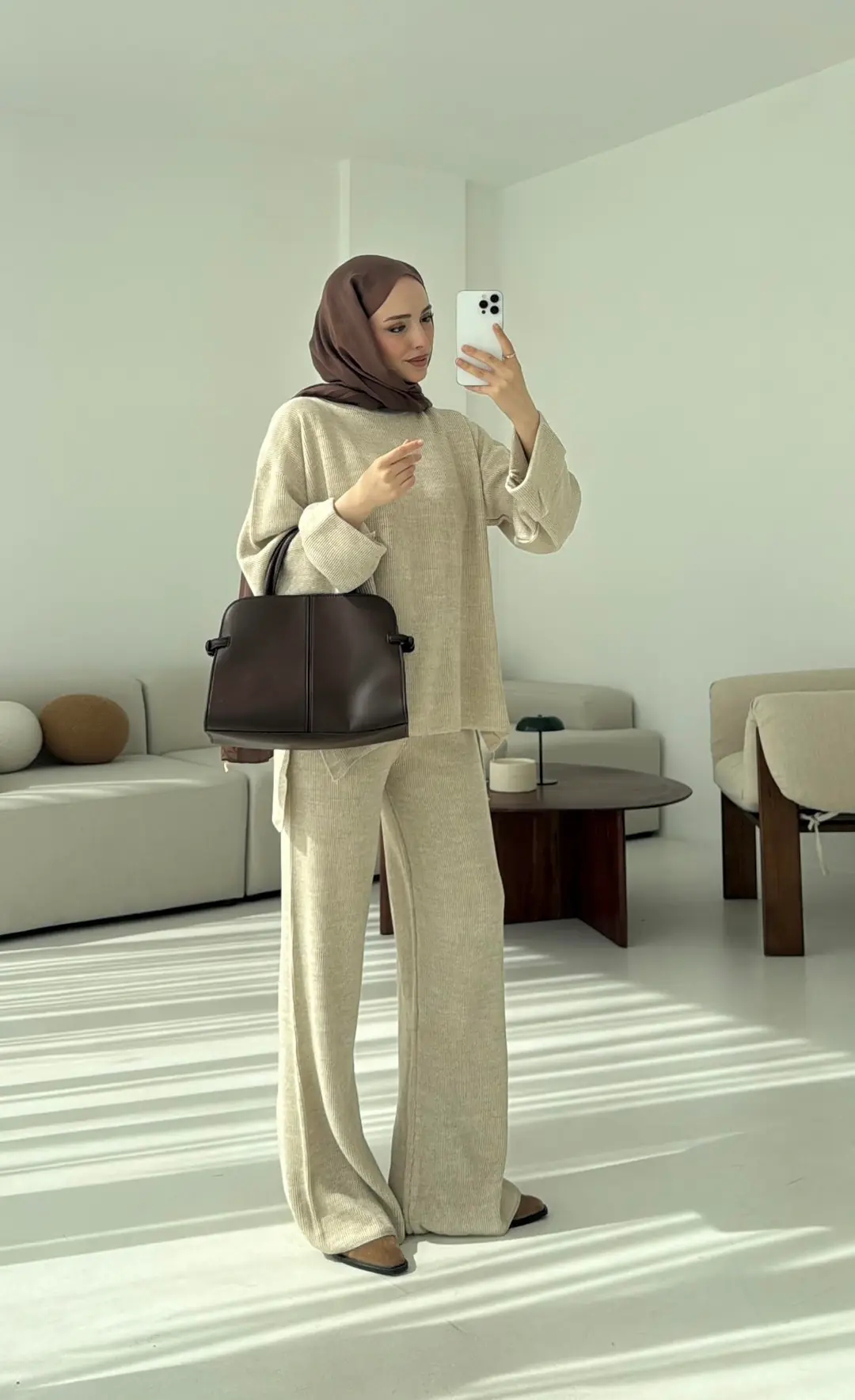 Selanik Triko Pantolon Takım Taş