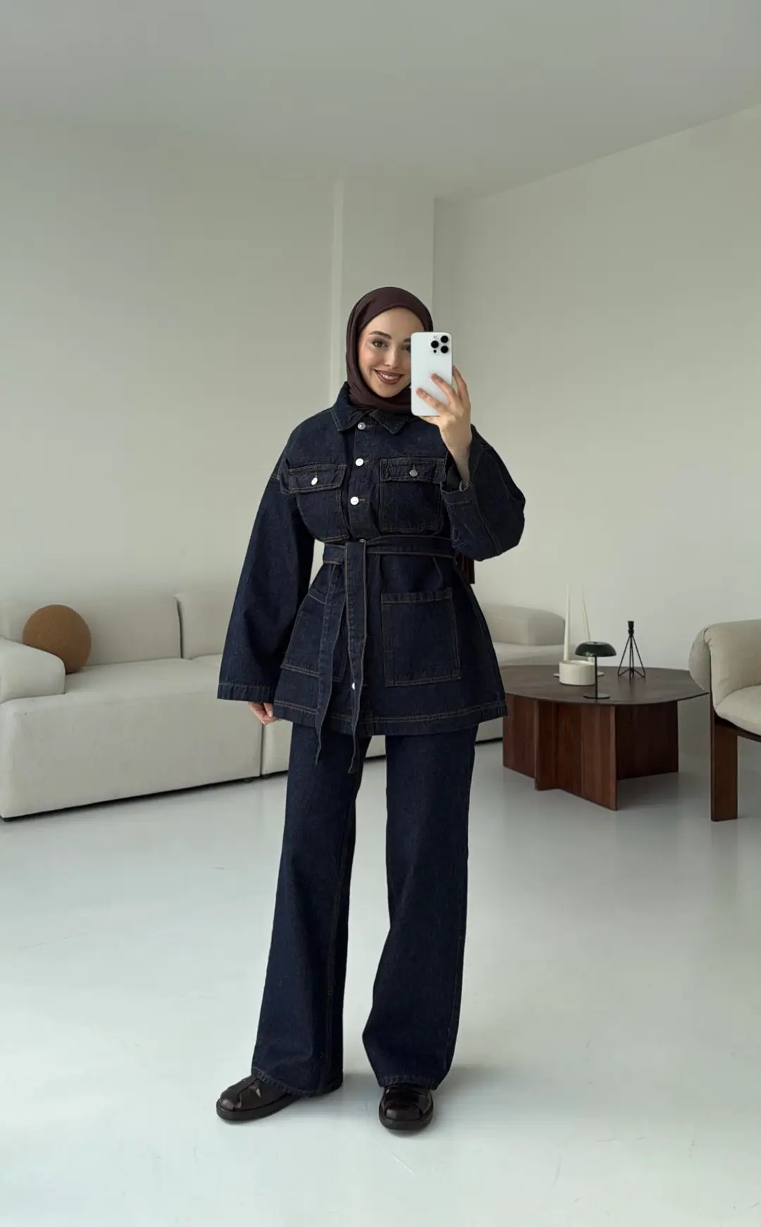 Seyyar Kemerli Denim Takım - Görsel 6