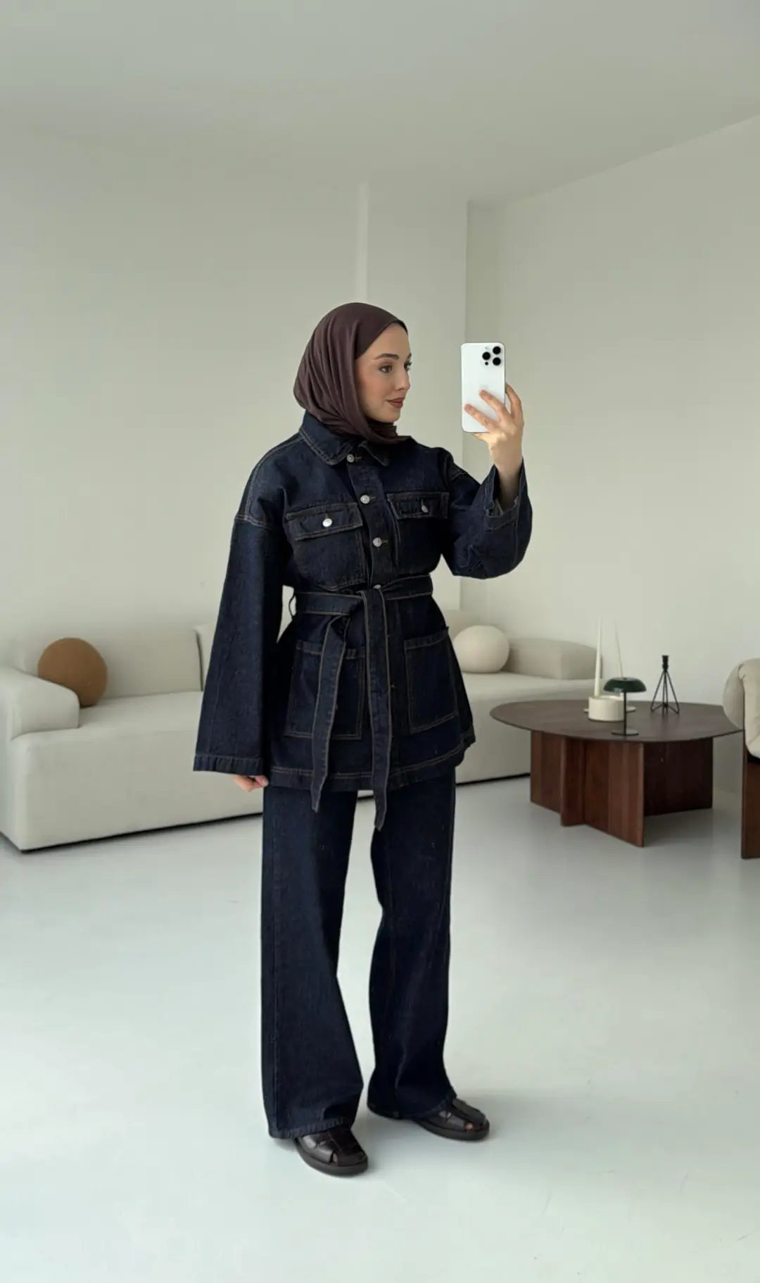 Seyyar Kemerli Denim Takım - Görsel 7