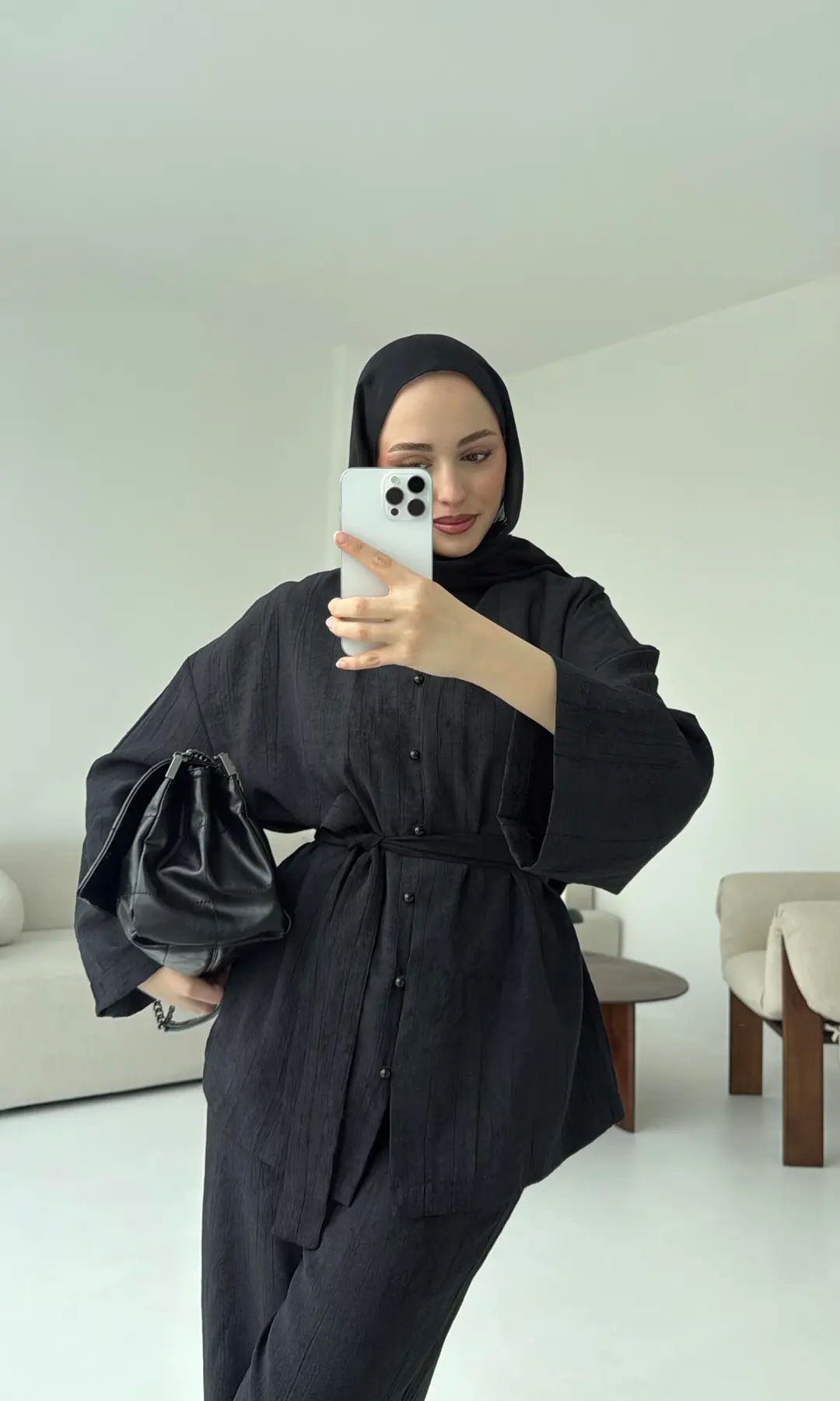 Siyah  Bağlamlı Takım - Görsel 3