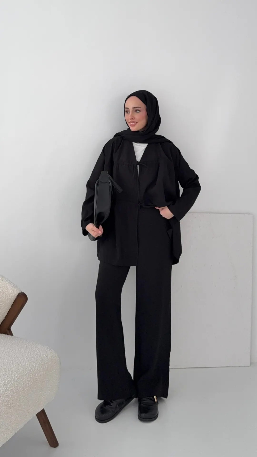 Siyah Büzgülü Takım Takım - Görsel 3