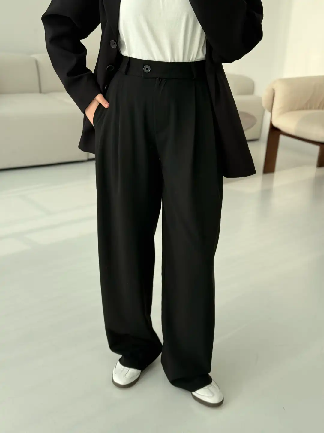 Siyah Premium Kumaş Pantolon - Görsel 2