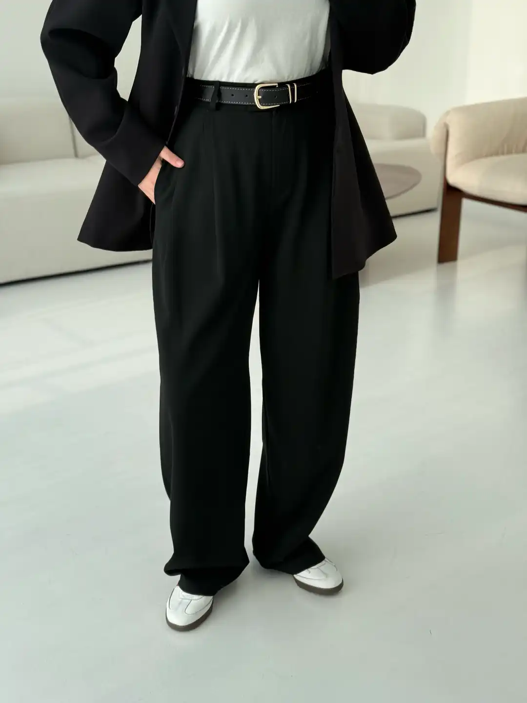 Siyah Premium Kumaş Pantolon - Görsel 4