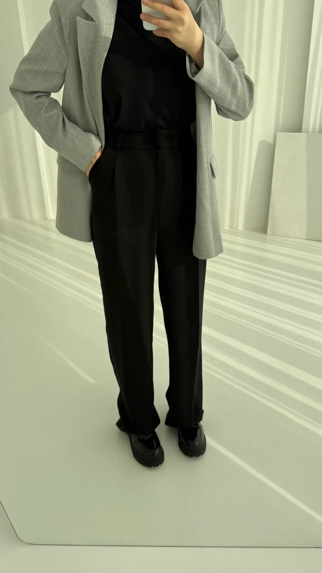 Siyah Tam Boy Pantolon - Görsel 2