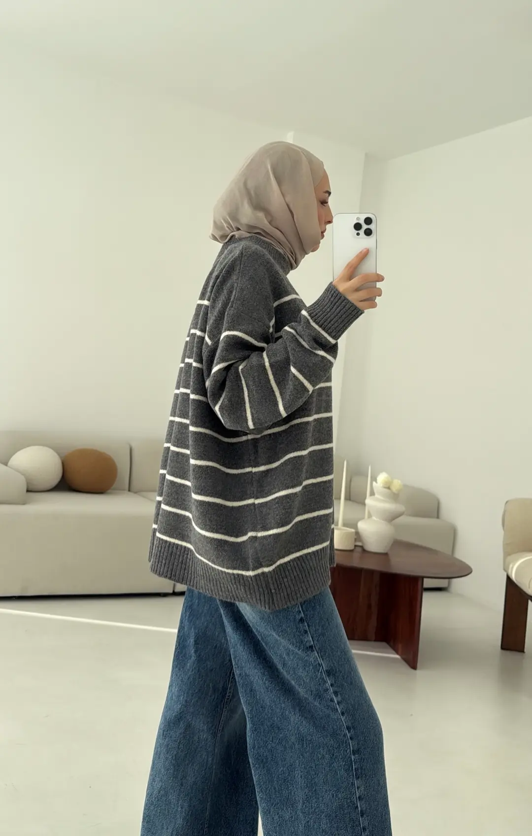 Şönil Kazak Gri - Görsel 5