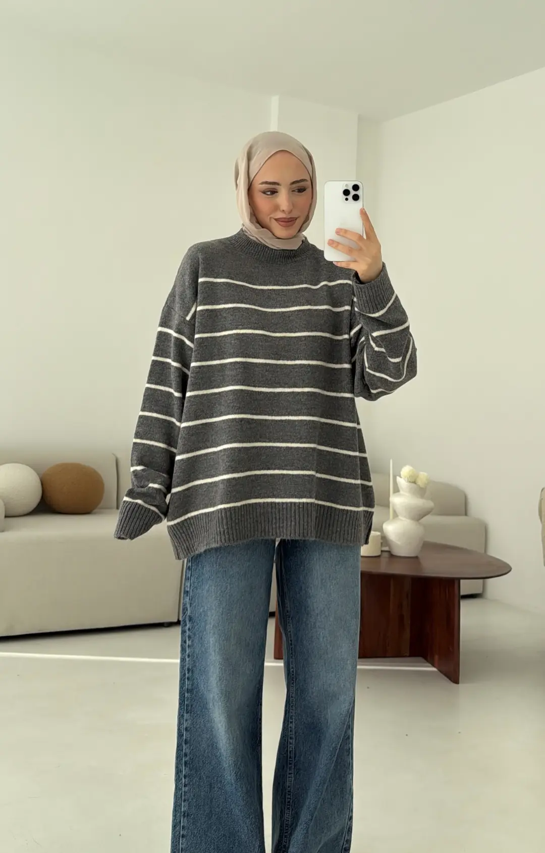 Şönil Kazak Gri - Görsel 8