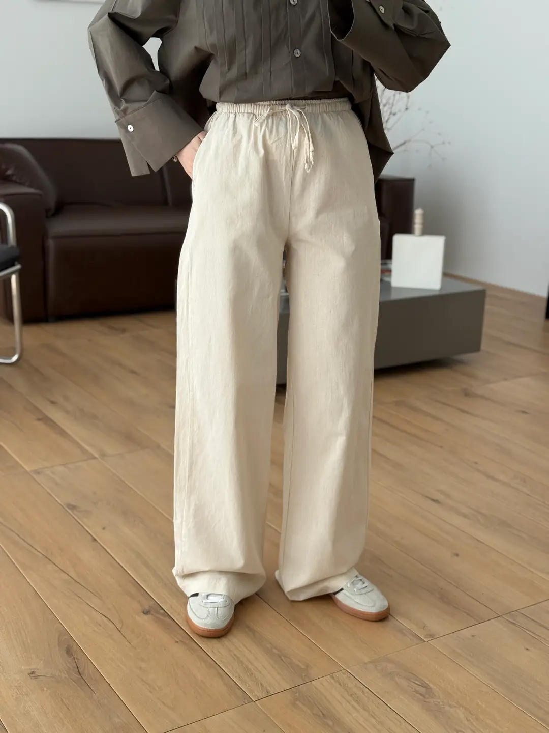 Tam Boy Keten Pantolon