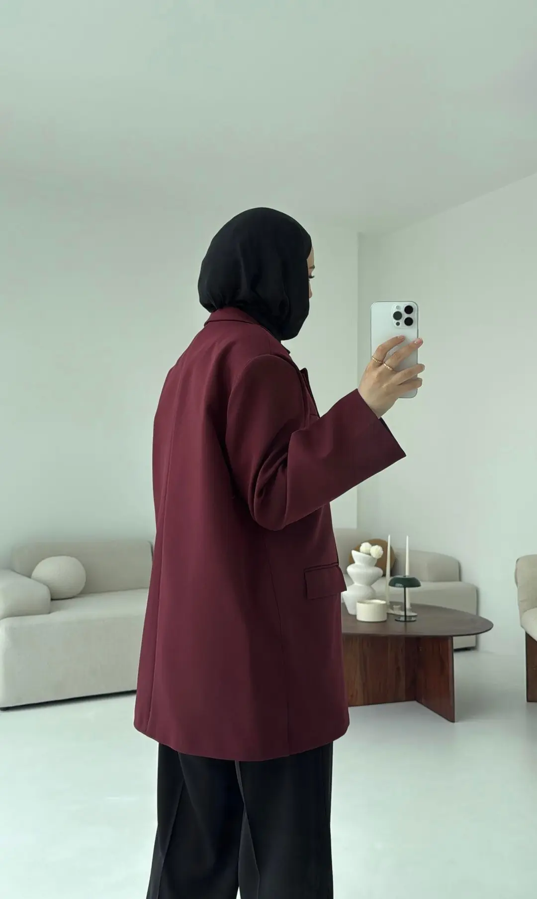 Tasarım Blazer Ceket Bordo