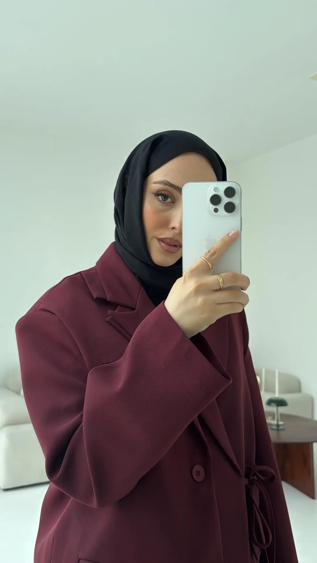 Tasarım Blazer Ceket Bordo - Görsel 3