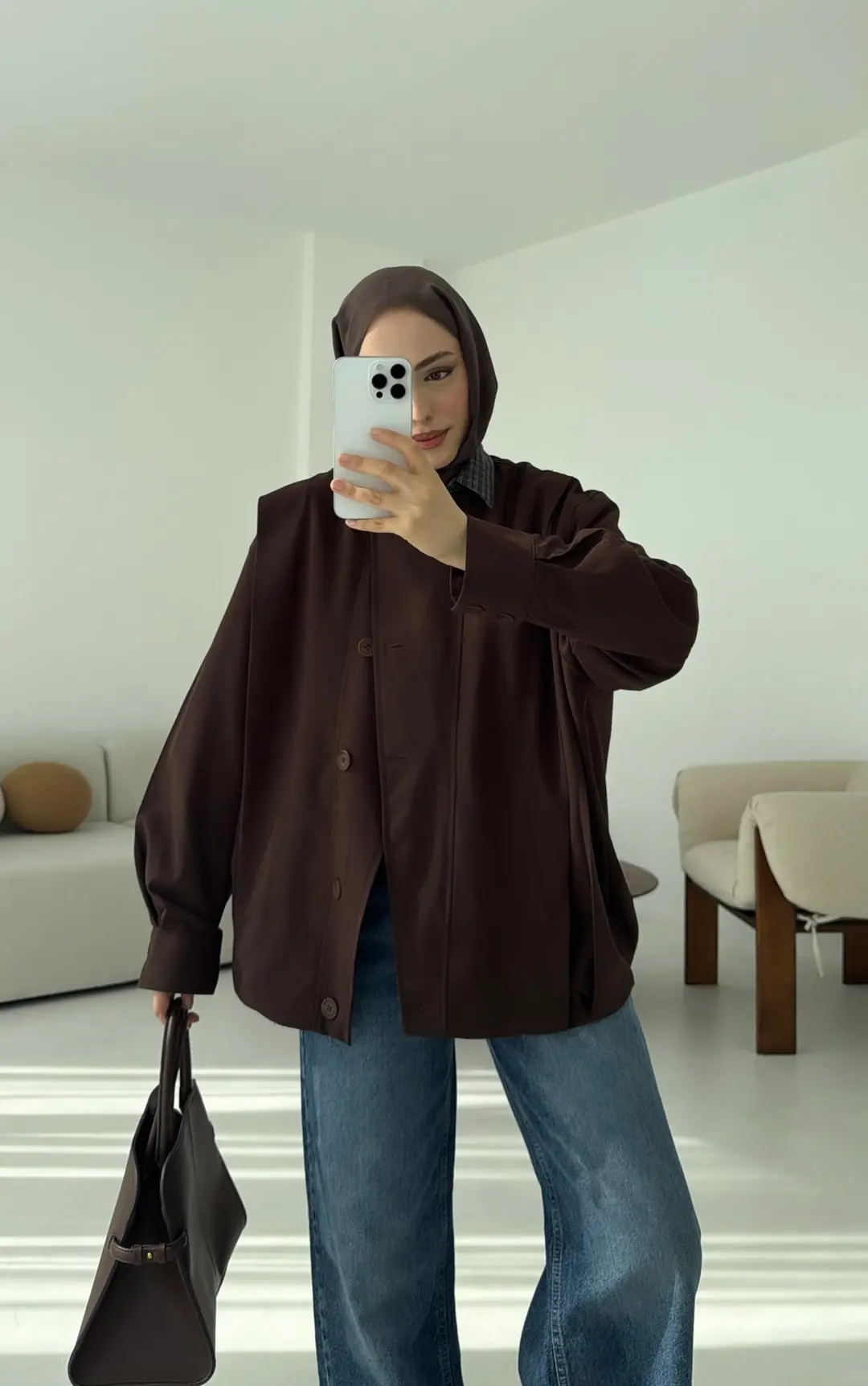 Tasarım ml Collection Ceket Kahve - Görsel 8