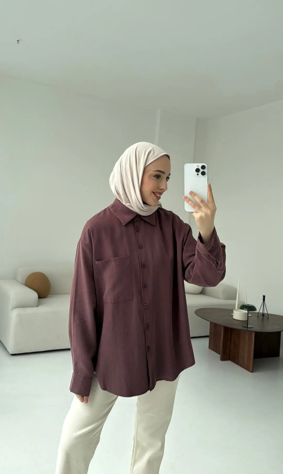 Tek Cepli Modal Gömlek - Görsel 2