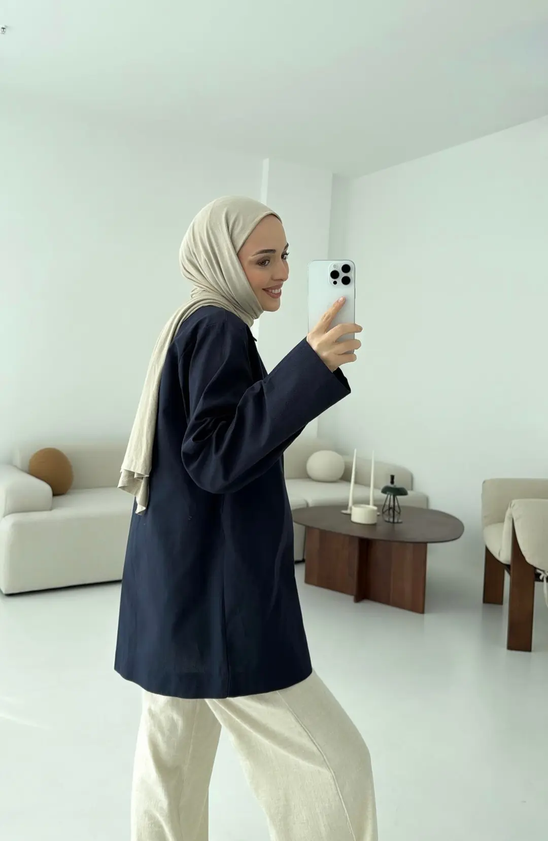 Tek Düğmeli Ceket Lacivert - Görsel 2