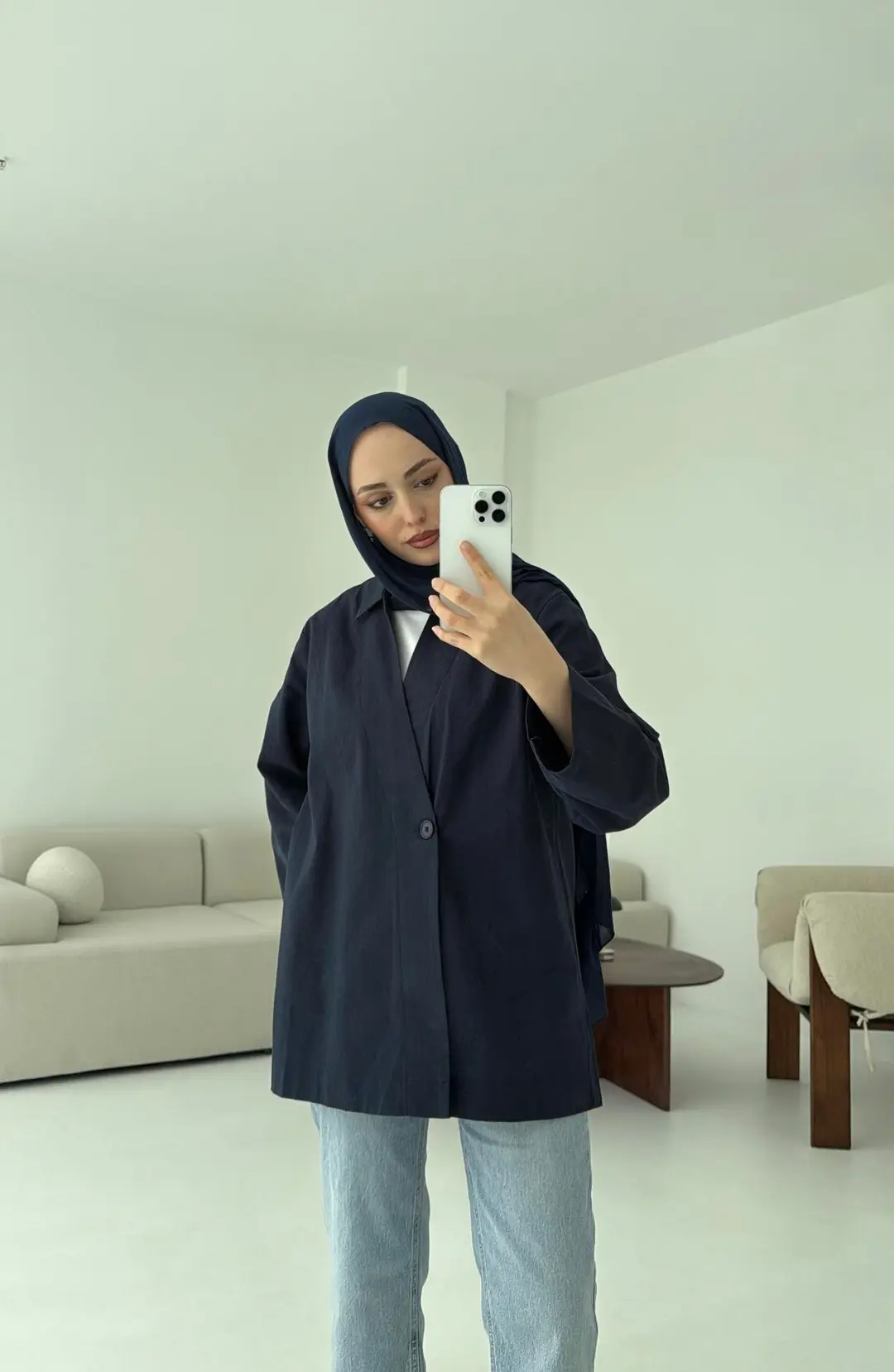 Tek Düğmeli Ceket Lacivert - Görsel 2