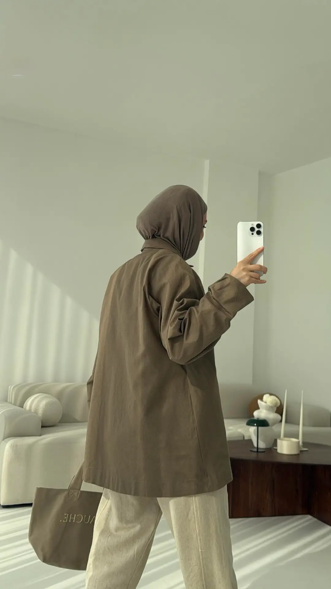 Tek Düğmeli Ceket Vizon - Görsel 2