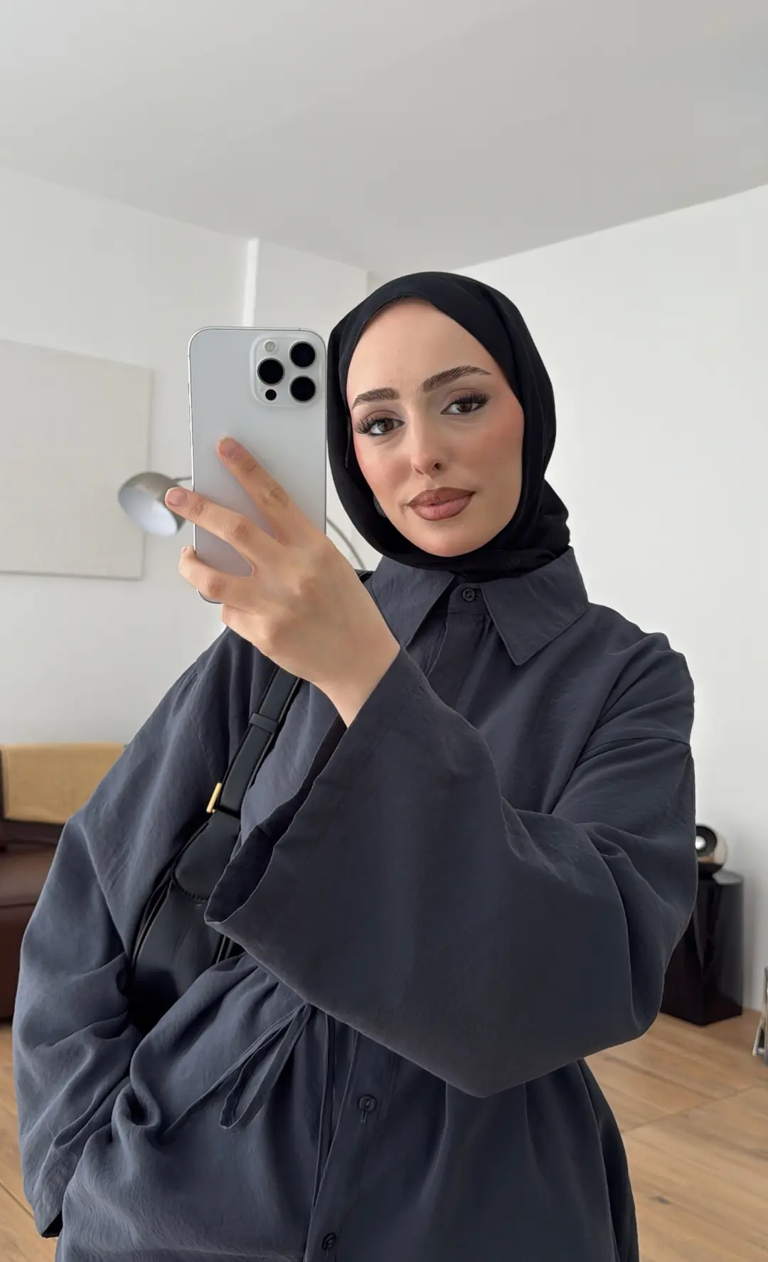 Tencel Bağlamalı Takım Gri - Görsel 8