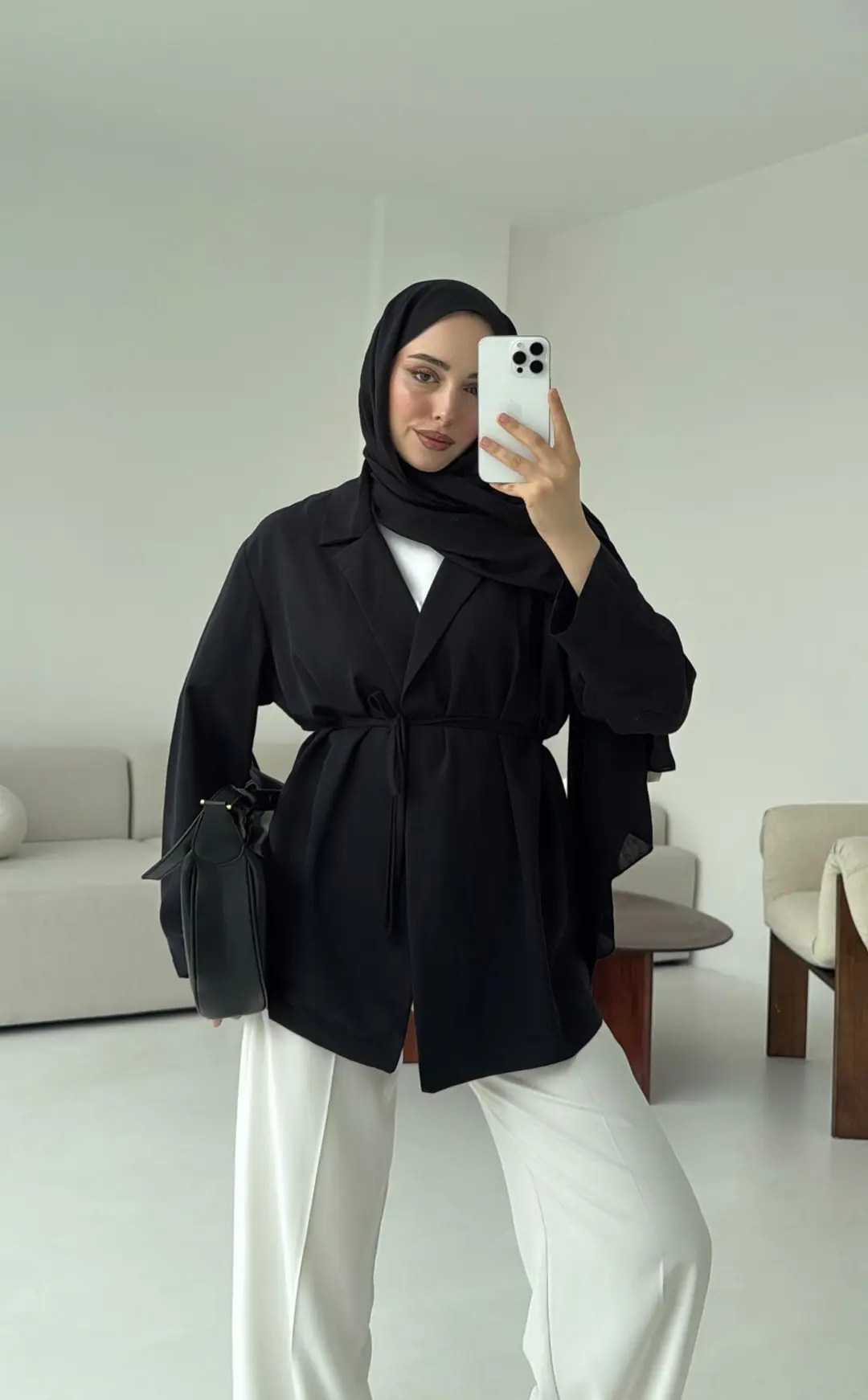 Tencel Ceket Siyah - Görsel 2